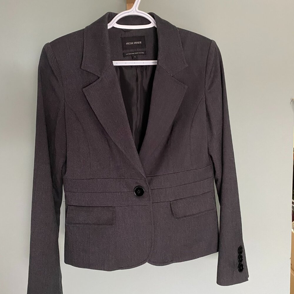 Dark gray designer blazer Size 4